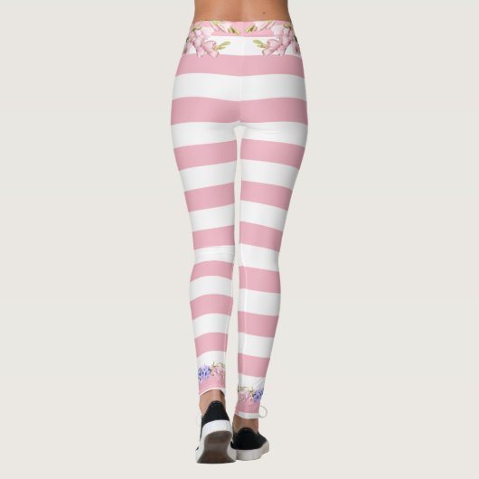 Roze Rozen Leggings (Achterkant)