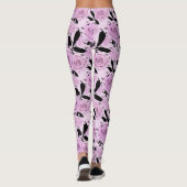 Roze rozen leggings (Achterkant)
