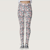 Roze rozen leggings (Voorkant)