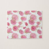 Roze rozen legpuzzel (Horizontaal)