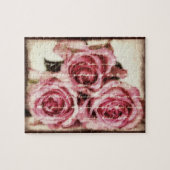 roze rozen legpuzzel (Horizontaal)