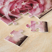  roze rozen legpuzzel (Zijkant)