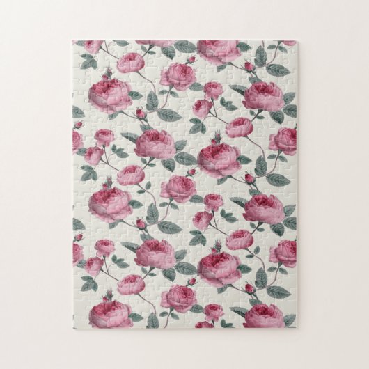 Roze rozen legpuzzel (Verticaal)