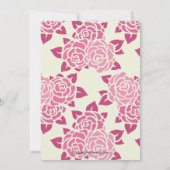  roze rozen lente Baby shower uitnodiging (Achterkant)