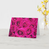 Roze Rozen (Liefde en Romantiek) Kaart (Gele Bloem)
