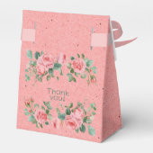 Roze Rozen Lijst Favoriete Boxen Bedankdoosjes (Achterkant)