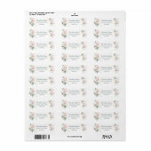 Roze Rozen Loof Retouradres Etiket (Full Sheet)