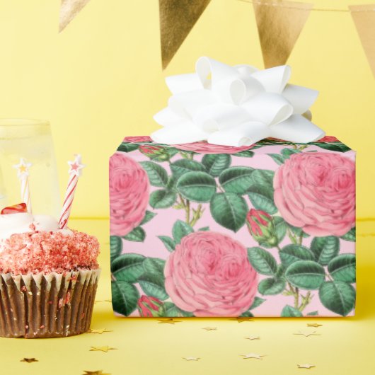 Roze  Rozen loskoppelen of cadeau Cadeaupapier (Verjaardagsfeest)