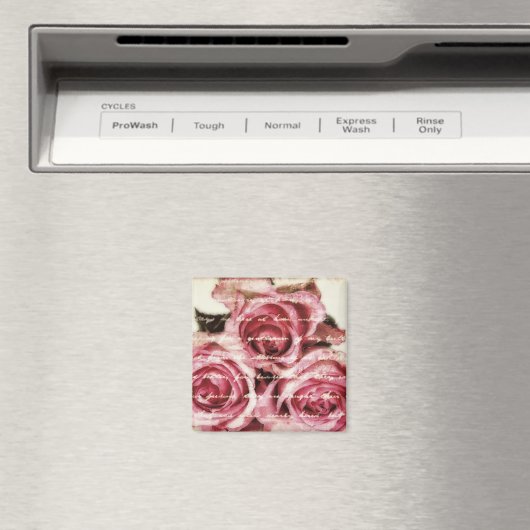  roze rozen magneet (Insitu (Vaatwasser))