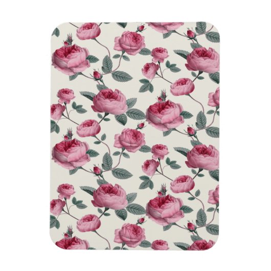 Roze rozen magneet (Verticaal)