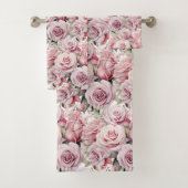 Roze Rozen Maximalist Bad Handdoek (Insitu)