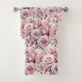 Roze Rozen Maximalist Bad Handdoek