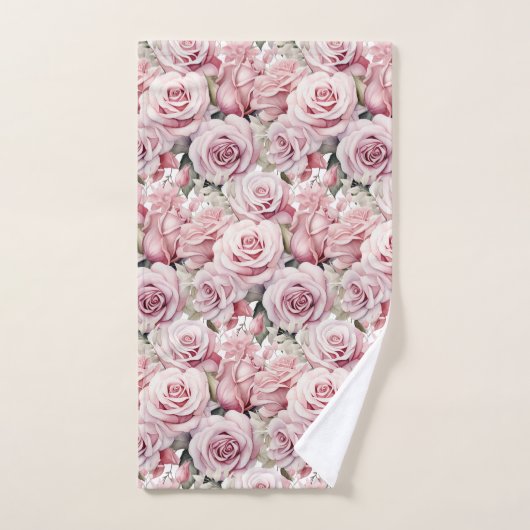 Roze Rozen Maximalist Bad Handdoek (Handdoek)
