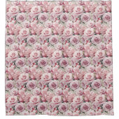 Roze Rozen Maximalistische Douchegordijn (Voorkant)