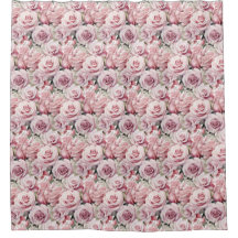 Roze Rozen Maximalistische Douchegordijn