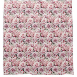 Roze Rozen Maximalistische Douchegordijn