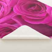 Roze rozen (medium) sherpa deken (3/4)