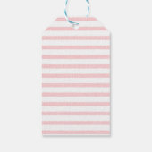 Roze Rozen Meisje Baby Shower Dank Je Cadeaulabel (Achterkant)