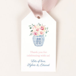 Roze Rozen Meisje Baby Shower Dank Je Cadeaulabel