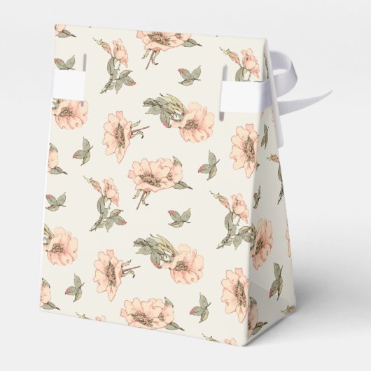 Roze Rozen Meisje Baby shower Favor Box Bedankdoosjes (Achterkant)