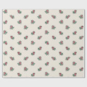  roze rozen meisje  Wallapatroon Cadeaupapier (Vlak)