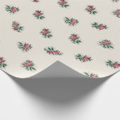  roze rozen meisje  Wallapatroon Cadeaupapier (Hoek)
