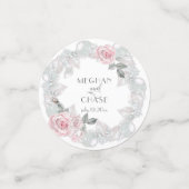 roze rozen met een grote weddenschap confetti (Kleine voorkant)