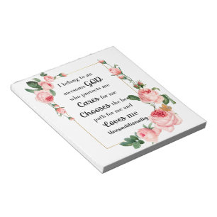 roze rozen met Inspirerend prijsopgave Notitieblok