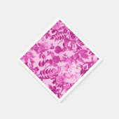 Roze rozen met lederen patroon servet (Hoek)