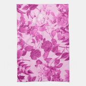 Roze rozen met lederen patroon theedoek (Verticaal)