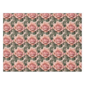 Roze rozen met penseelstreek bladeren tafelkleed (Voorkant (Horizontaal))