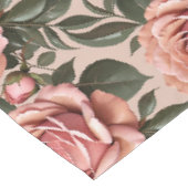 Roze rozen met penseelstreek bladeren tafelkleed (Gekanteld)