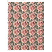 Roze rozen met penseelstreek bladeren tafelkleed (Voorkant)