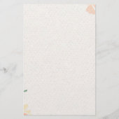 Roze rozen met persoonlijke boodschap briefpapier (Achterkant)