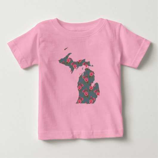  roze rozen | Michigan T-Shirt | Michigan (Voorkant)