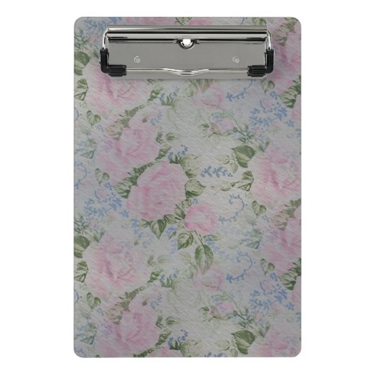 Roze Rozen Mini Klembord (Voorkant)