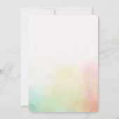 Roze rozen Mint Yellow Blush Tie Floral Kaart (Achterkant)