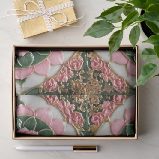 Roze Rozen Modern Mooi Collectie Tissuepapier (Geschenk)