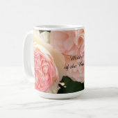 Roze Rozen Moeder van de Bruid Koffiemok (Voorkant links)