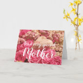 Roze rozen Moederdag Kaart (Gele Bloem)