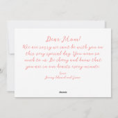 Roze Rozen Moederdag Kaart (Achterkant)