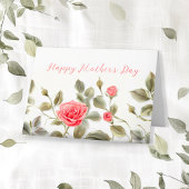 Roze Rozen  Moederdag Kaart