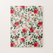 Roze rozen Moederdag Legpuzzel (Verticaal)