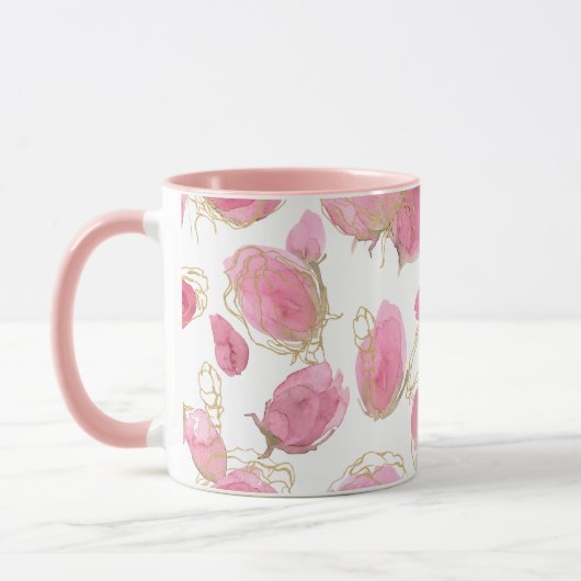 Roze rozen mok (Links)