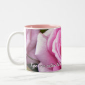 Roze rozen Mok Koffiebeker gepersonaliseerd Roos d (Links)