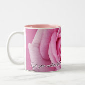 Roze rozen Mok Koffiebeker gepersonaliseerd Roos d (Links)