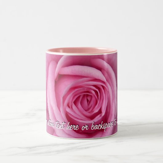 Roze rozen Mok Koffiebeker gepersonaliseerd Roos d (Center)
