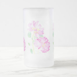Roze rozen Mok van glas, bevroren