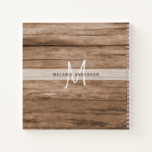 roze rozen Monogram Weddenschappen Notitieboek (Achterkant)