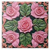 Roze Rozen Mooi Populair Collectie Tegeltje (Voorkant)